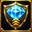 The actual Gear Score buff icon from the NoxusMU client: a blue diamond in a gold frame